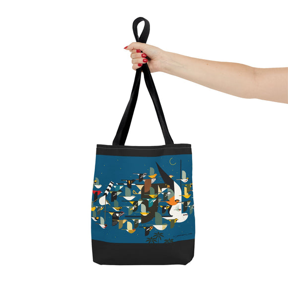 Charley Harper Missing Migrant Tote Bag Art, Birdwatcher Gift, Eco-Friendly Grocery Bag, Nature Lover,