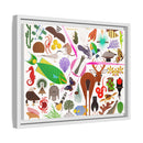 Charley Harper Florida Keys Framed Giclee On Canvas Wall Art-46