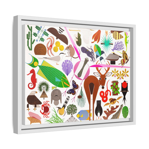 Charley Harper Florida Keys Framed Giclee On Canvas Wall Art