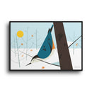 White-Breasted Nuthatch Charley Harper Giclee on Matte Stretched Canvas-26