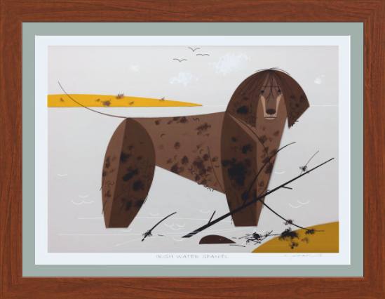 Irish Water Spaniel Museum Quality Reproduction Giclee Print Of Archival Harper Original
