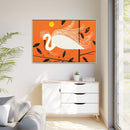 Snowy Egret Charley Harper Framed Giclee Print on Stretched Canvas-79