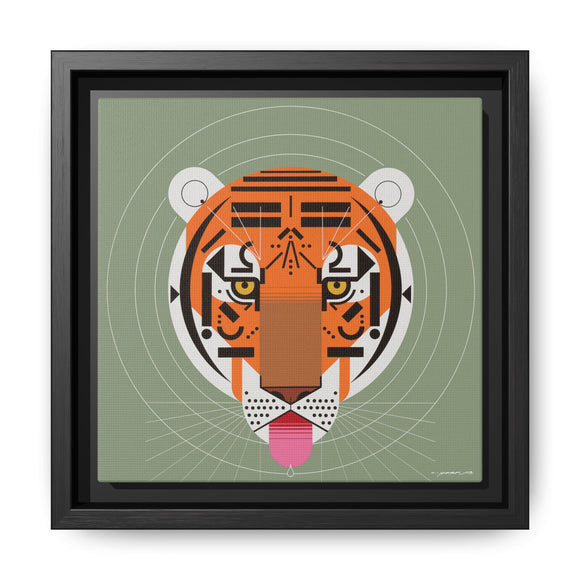 Cool Carnivore Charley Harper Giclee Framed Stretched On Canvas Print