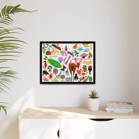 Charley Harper Florida Keys Framed Giclee On Canvas Wall Art