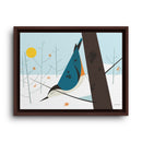 White-Breasted Nuthatch Charley Harper Giclee on Matte Stretched Canvas-20