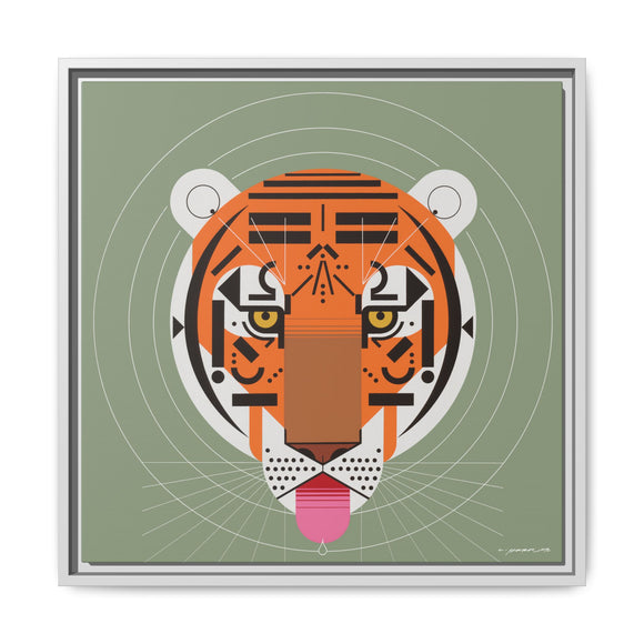Cool Carnivore Charley Harper Giclee Framed Stretched On Canvas Print