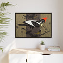 Ivory Billed Woodpecker Charley Harper Framed Giclee Print on Stretched on Canvas-32