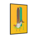 Tall Tail Charley Harper  Framed Giclee on Stretched Canvas Wall Art Southwest Mid-Century Modern Art-23