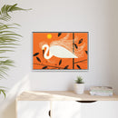 Snowy Egret Charley Harper Framed Giclee Print on Stretched Canvas-31