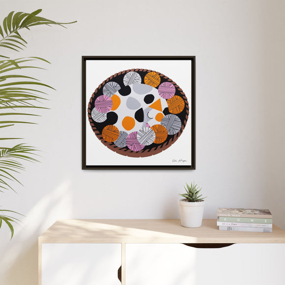 Kittens n' Knittens Edie Harper Framed Giclee Print on Stretched Canvas
