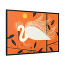Snowy Egret Charley Harper Framed Giclee Print on Stretched Canvas-27