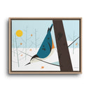 White-Breasted Nuthatch Charley Harper Giclee on Matte Stretched Canvas-8