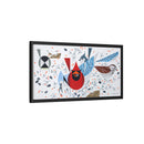 Charley Harper Birdfeeders Framed Giclee Stretched on Canvas Print Wall Art-Minimal Realism Style Wildlife With Cardinals & Blue Jays-21