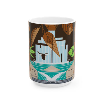 EDGE CEDAR FALLS Charley Harper Ceramic Mug, 15oz - 0