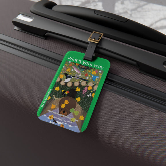 Charley Harper The Rocky Mountains National Park Luggage Tag (1988)