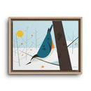 White-Breasted Nuthatch Charley Harper Giclee on Matte Stretched Canvas-17