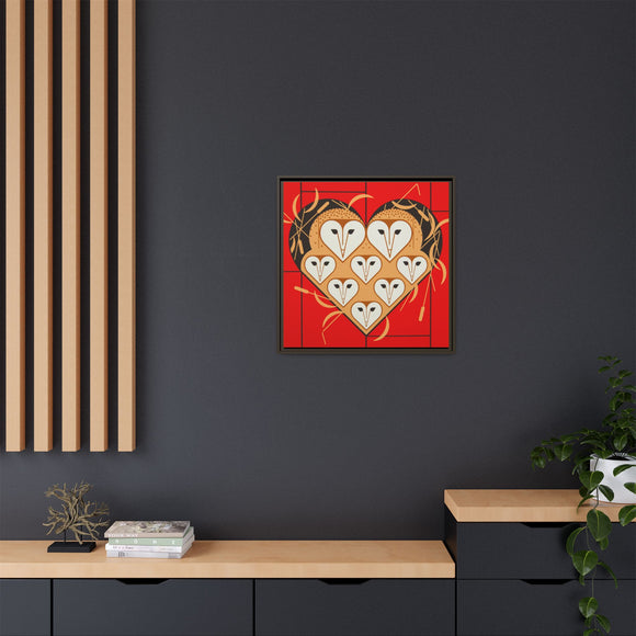 Vowlentine Charley Harper Framed Giclee Print on Stretched Canvas