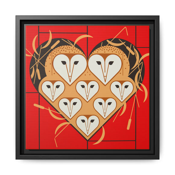 Vowlentine Charley Harper Framed Giclee Print on Stretched Canvas