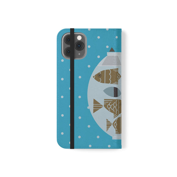 Edie Harper Fishful Thinking Phone Folio Iphone and Galaxy