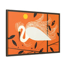 Snowy Egret Charley Harper Framed Giclee Print on Stretched Canvas-54