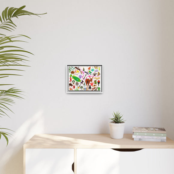 Charley Harper Florida Keys Framed Giclee On Canvas Wall Art