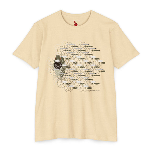 Charley Harper Skipping School Unisex CVC Jersey T-shirt