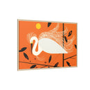Snowy Egret Charley Harper Framed Giclee Print on Stretched Canvas-75