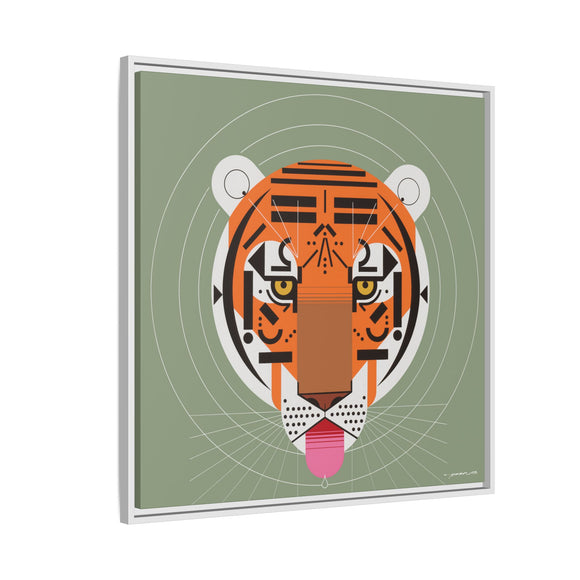 Cool Carnivore Charley Harper Giclee Framed Stretched On Canvas Print