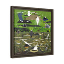 Charley Harper Florida Everglades Wall Art – Mid-Century Modern Geometric Bird Canvas with Minimal Wildlife Accents-47