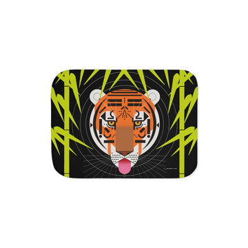 Cool Carnivore in the Jungle Charley Harper Sherpa Blanket - 0