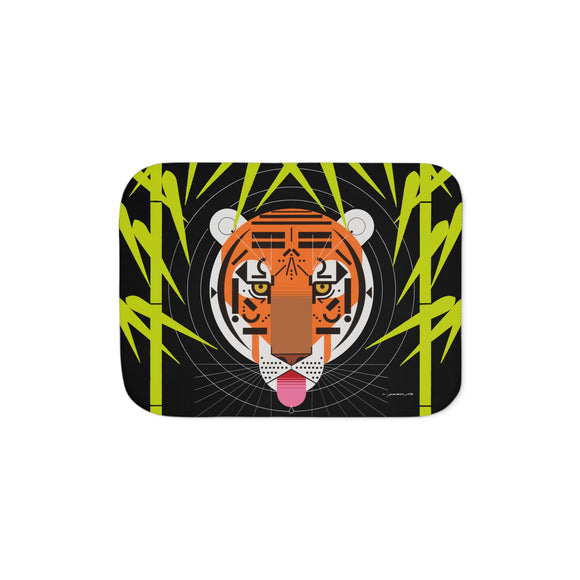 Cool Carnivore in the Jungle Charley Harper Sherpa Blanket