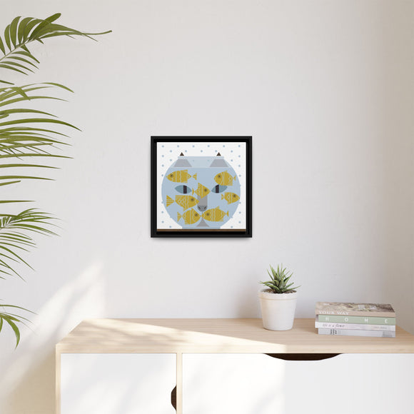 Fishful Thinking Edie Harper Framed Giclee Print on Stretched Canvas
