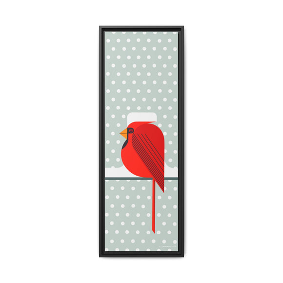 Cool Cardinal Charley Harper Framed Giclee Print Stretched On Canvas