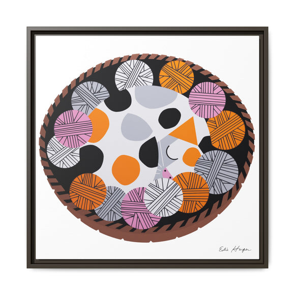 Kittens n' Knittens Edie Harper Framed Giclee Print on Stretched Canvas