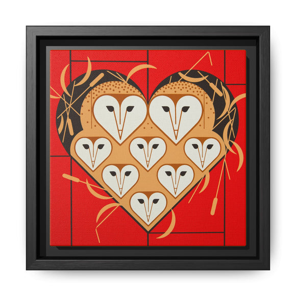 Vowlentine Charley Harper Framed Giclee Print on Stretched Canvas