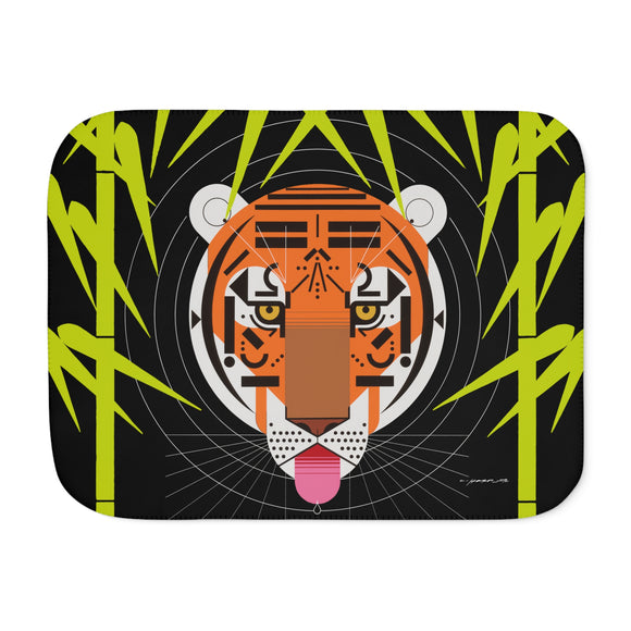 Cool Carnivore in the Jungle Charley Harper Sherpa Blanket