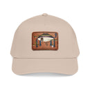 Everglades Mid Profile Baseball Cap with Leather Patch (Rectangle)-4