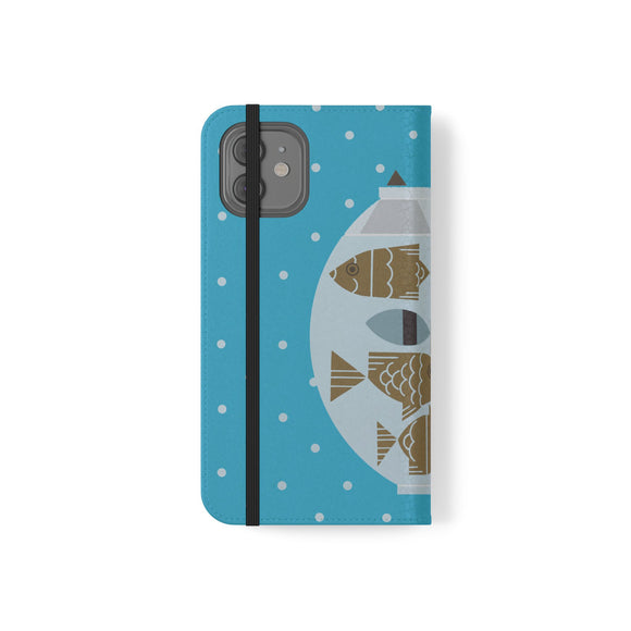 Edie Harper Fishful Thinking Phone Folio Iphone and Galaxy