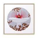 B-r-r-r-r-rdbath Charley Harper Framed Giclee Print on Stretched Canvas-32