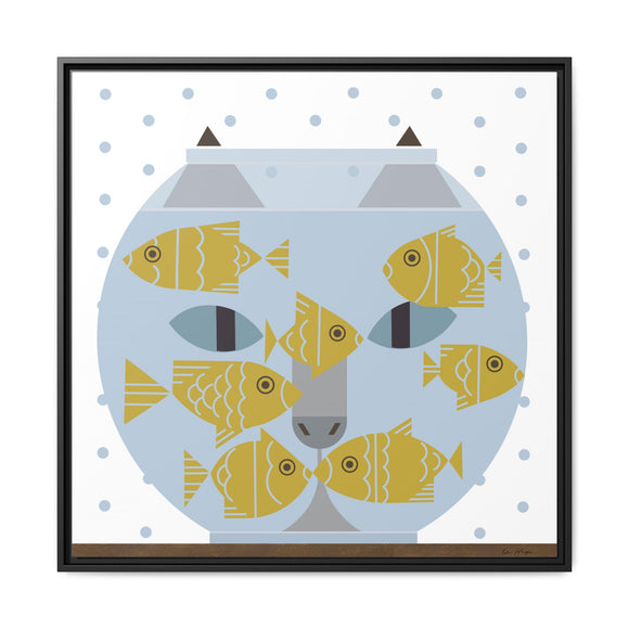 Fishful Thinking Edie Harper Framed Giclee Print on Stretched Canvas