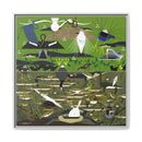 Charley Harper Florida Everglades Wall Art – Mid-Century Modern Geometric Bird Canvas with Minimal Wildlife Accents-4