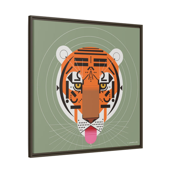 Cool Carnivore Charley Harper Giclee Framed Stretched On Canvas Print
