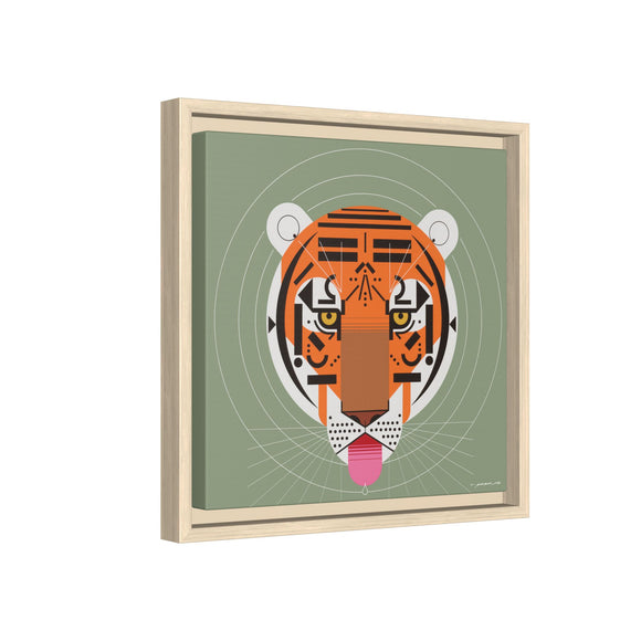 Cool Carnivore Charley Harper Giclee Framed Stretched On Canvas Print