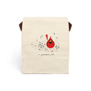 Cardinal Close Up Charley Harper Canvas Lunch Bag With Strap-1