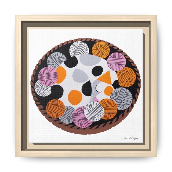 Kittens n' Knittens Edie Harper Framed Giclee Print on Stretched Canvas