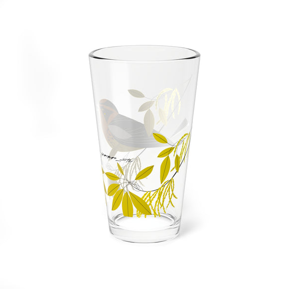 Blackburnian Warbler Charley Harper Pint Glass, 16oz