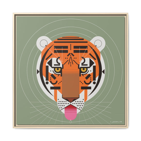 Cool Carnivore Charley Harper Giclee Framed Stretched On Canvas Print