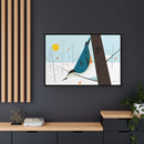 White-Breasted Nuthatch Charley Harper Giclee on Matte Stretched Canvas-94