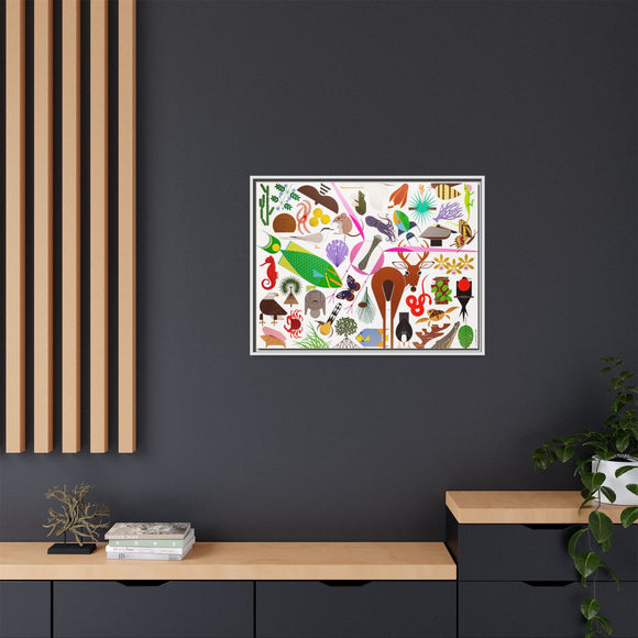Charley Harper Florida Keys Framed Giclee On Canvas Wall Art