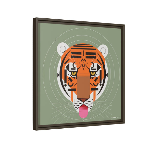Cool Carnivore Charley Harper Giclee Framed Stretched On Canvas Print
